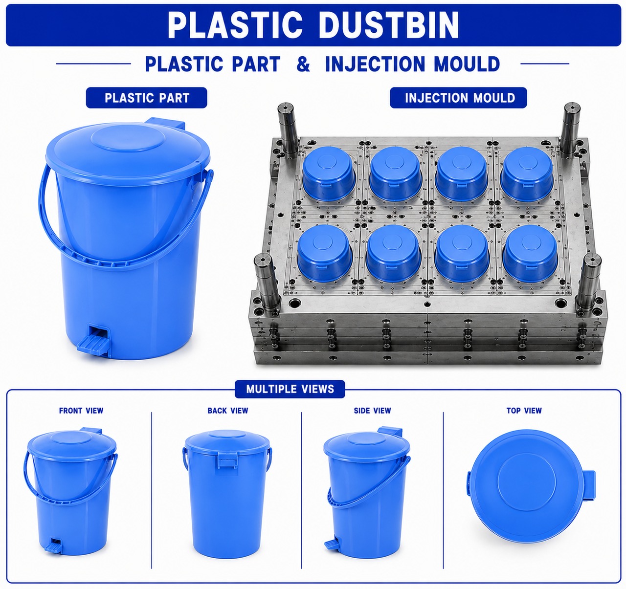 Plastic Dustbin Mould and Moulding Service